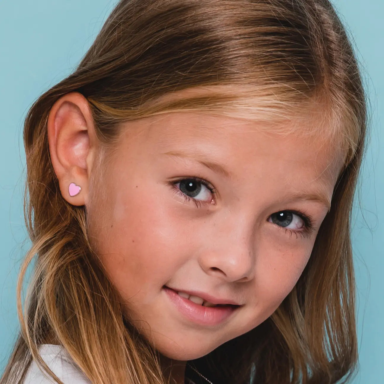 Pink Heart Stud Earrings