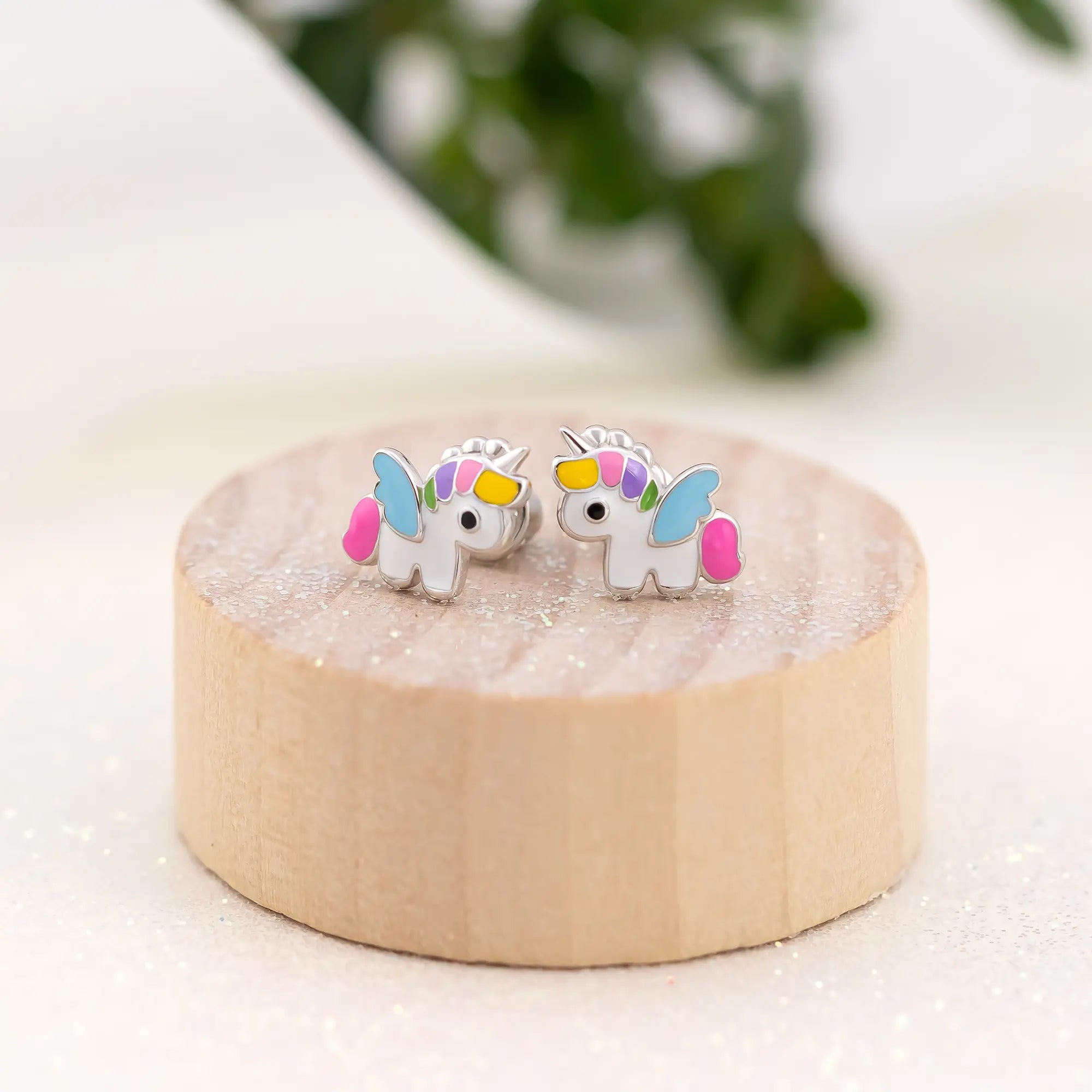 Rainbow Unicorn Girl Earrings