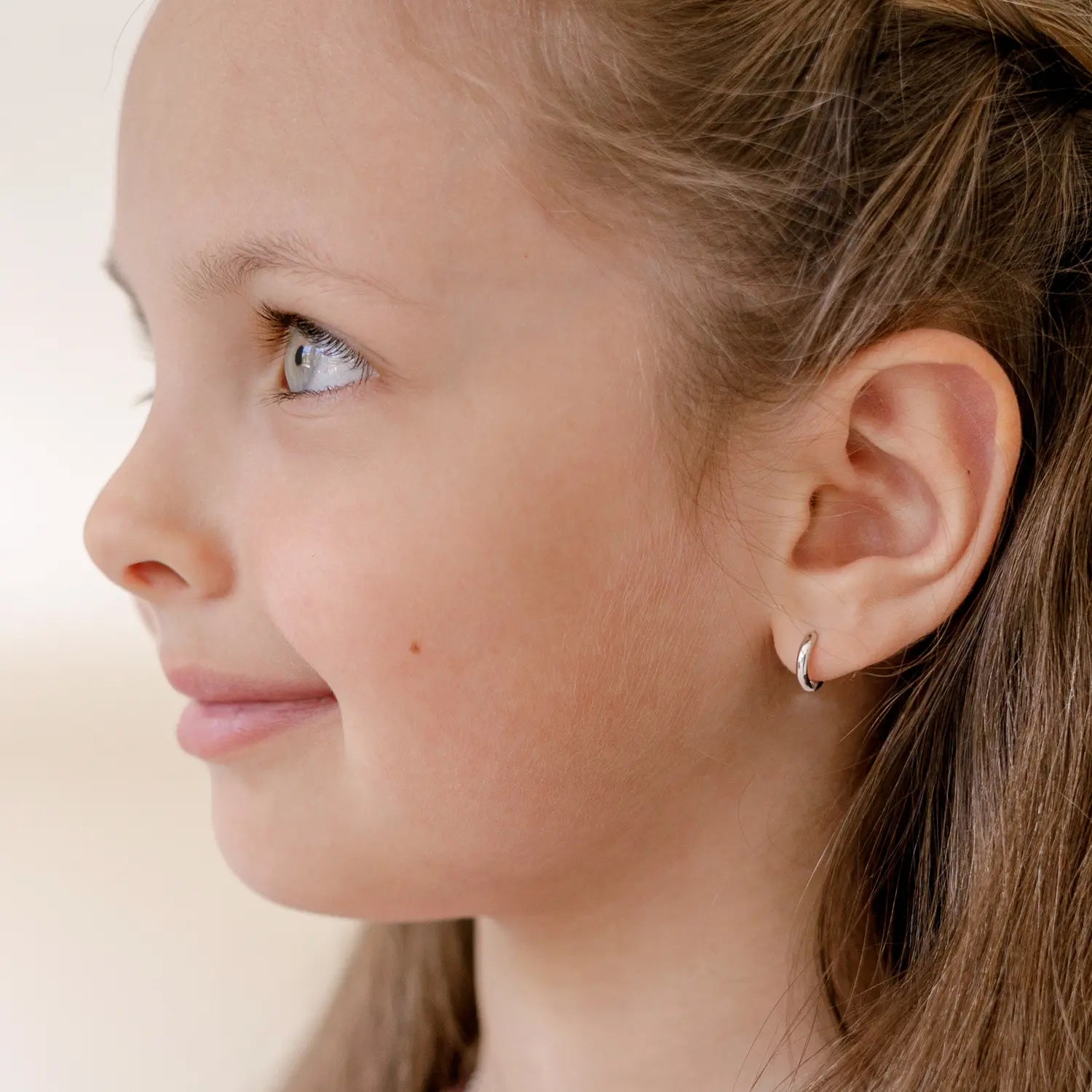 Pink Heart Huggie Earrings