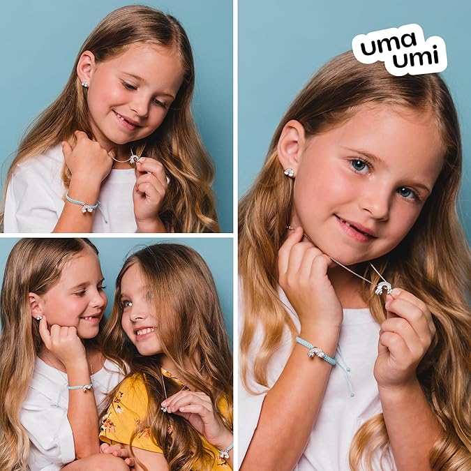 Rainbow & Cloud Stud Earrings for Girls